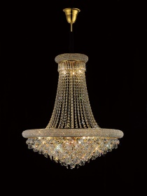 Alexandra Gold Crystal Ceiling Lights Diyas Statement Crystal Fittings